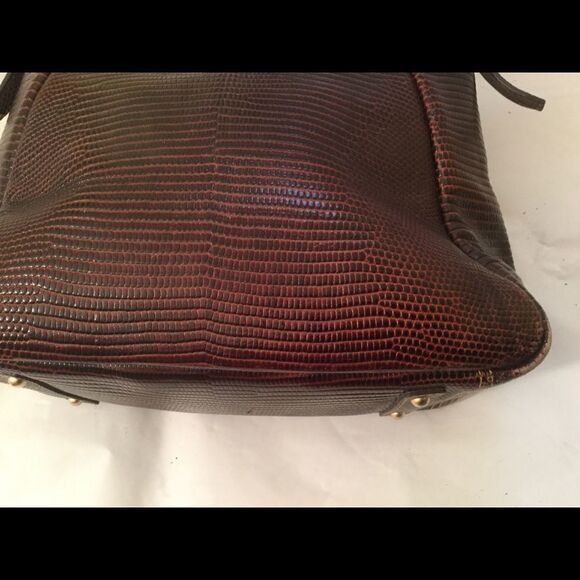 Dooney & Bourke Snake Embossed Print Red - Picture 9 of 11